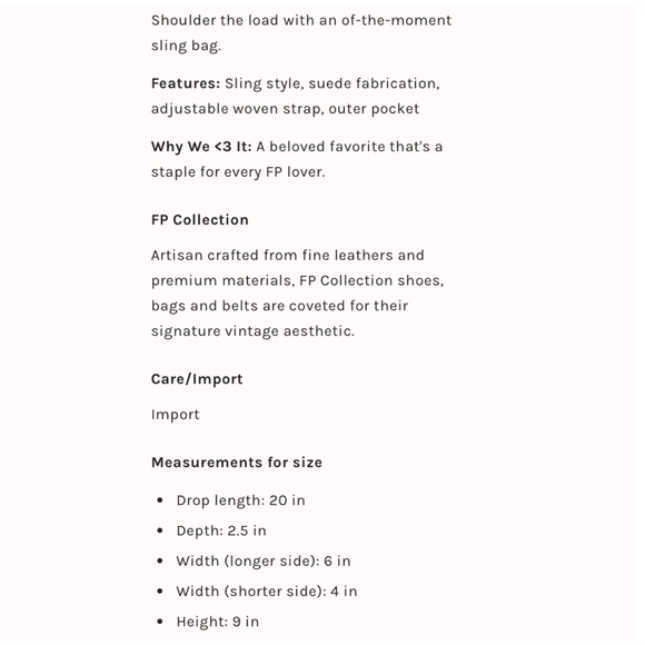 Free People Hudson Suede Sling Bag - Picture 6 of 6